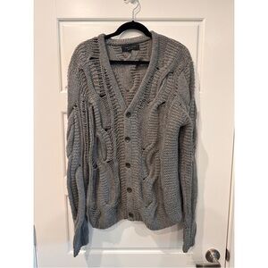 Rag & Bone gray cable knit cardigan - size M
